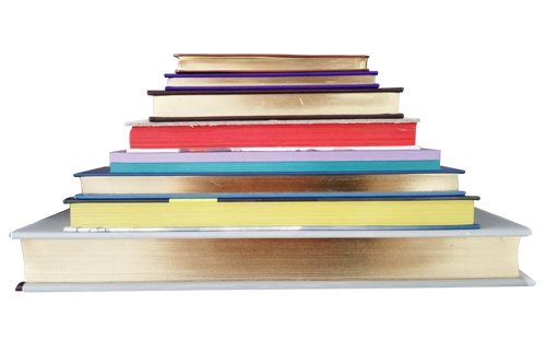 Un large choix de couleurs est disponible pour le jaspage de tranche de livre