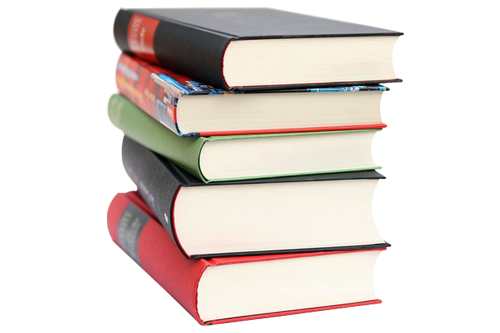 Five thick harcover books printing with different colors